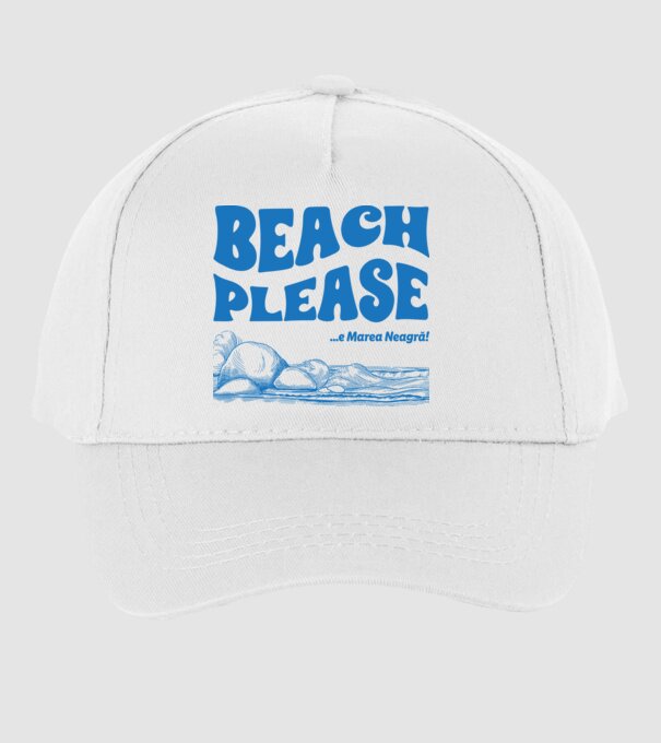 Beach please, e Marea Neagră! model alb pe tricou