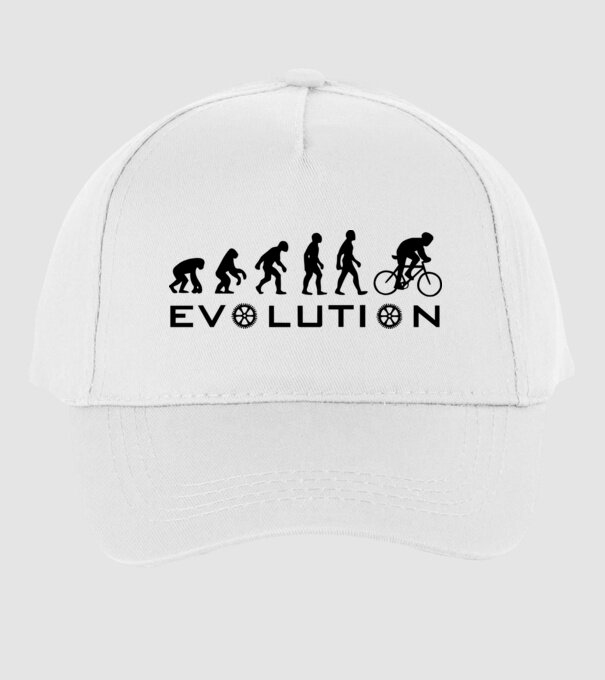 Bike evolution model alb pe tricou