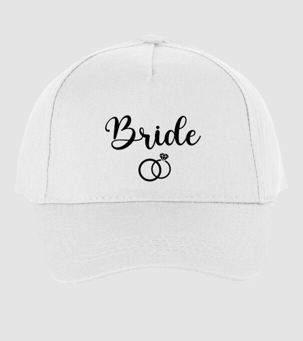 Bride model alb pe tricou