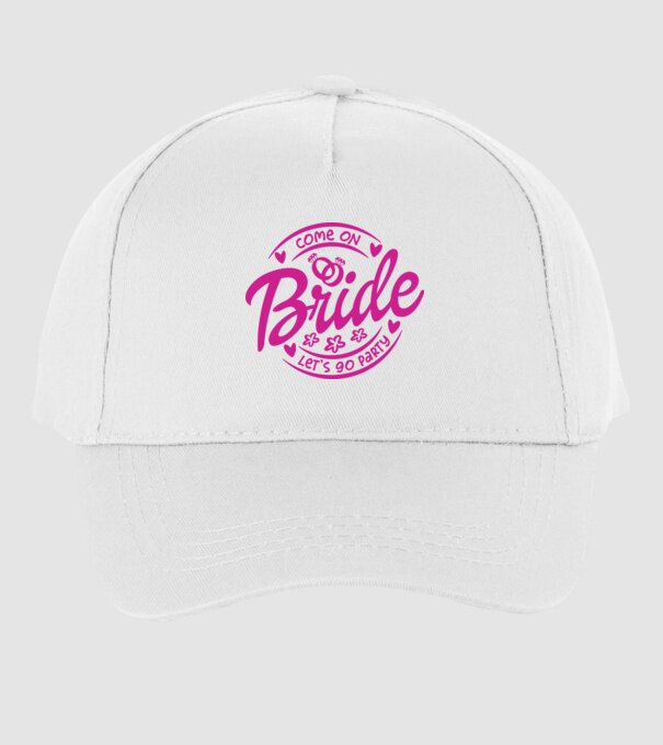 Bride Barbie lets go party model alb pe tricou