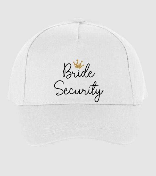 Bride Security model alb pe tricou