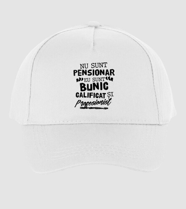 Bunicul profesionist model alb pe tricou