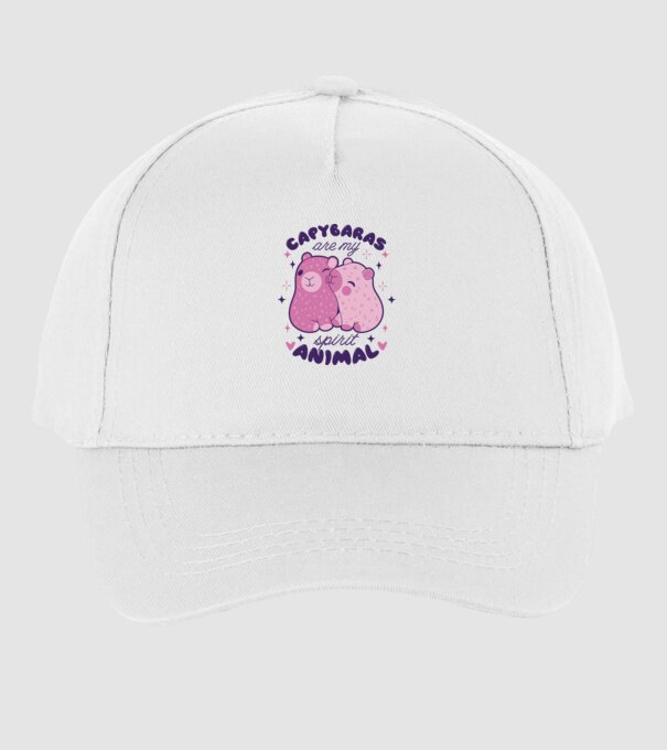 Capybaras are my spirit animal model alb pe tricou