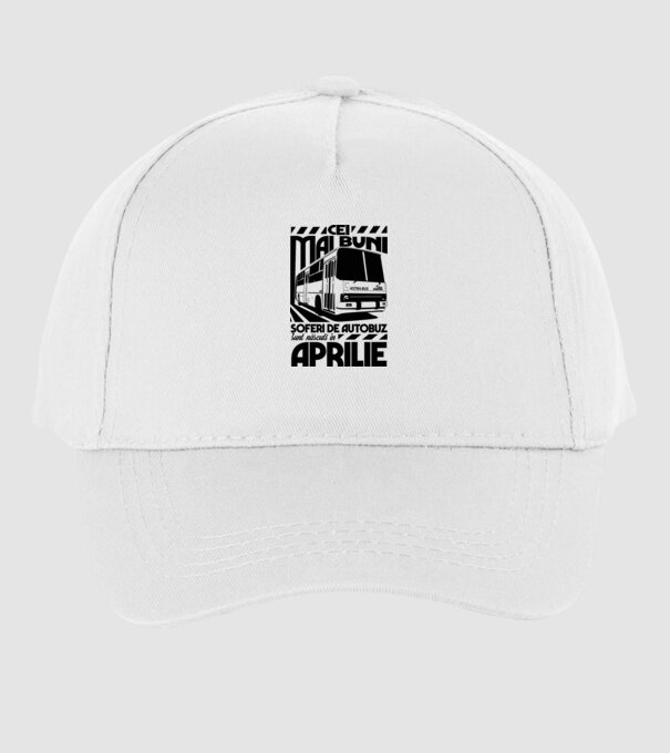Cei mai buni șoferi de autobuz sunt născuți în Aprilie model alb pe tricou