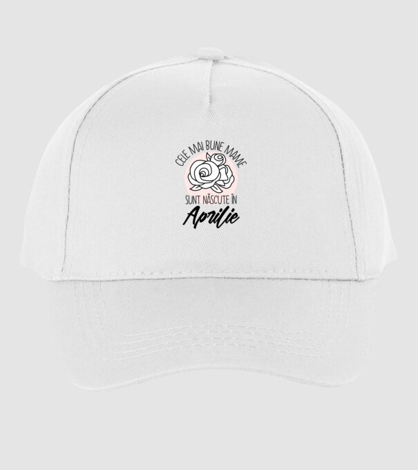 Cele mai bune mame sunt născute în Aprilie model alb pe tricou
