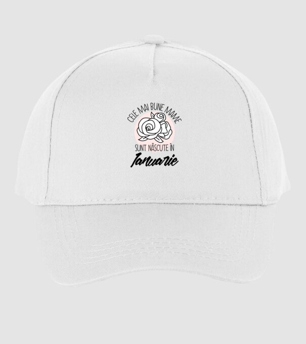 Cele mai bune mame sunt născute în Ianuarie model alb pe tricou