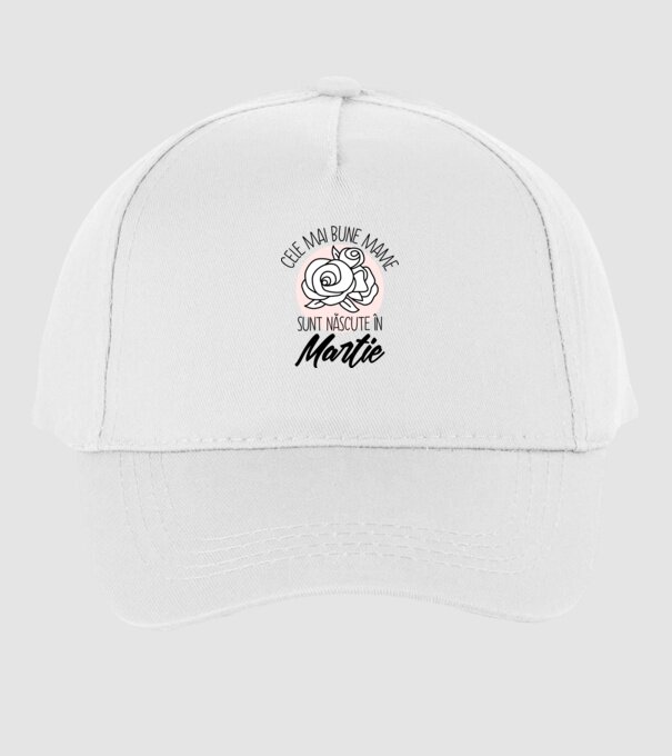 Cele mai bune mame sunt născute în Martie model alb pe tricou