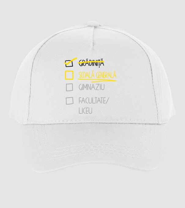 Cheklist educație - grădiniță alb model alb pe tricou