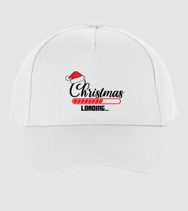 Christmas is loading model alb pe tricou