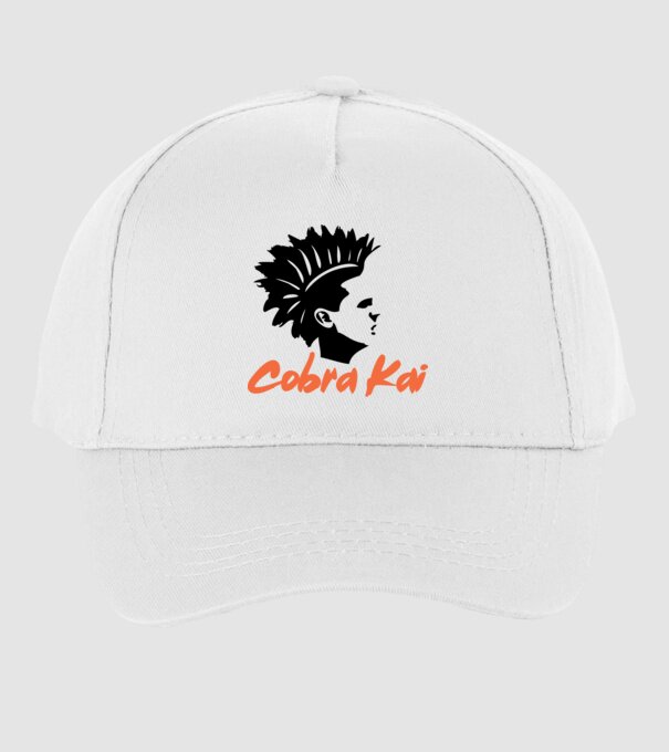 cobra kai punk model alb pe tricou