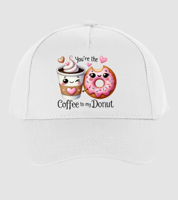 Coffee to my Donut model alb pe tricou