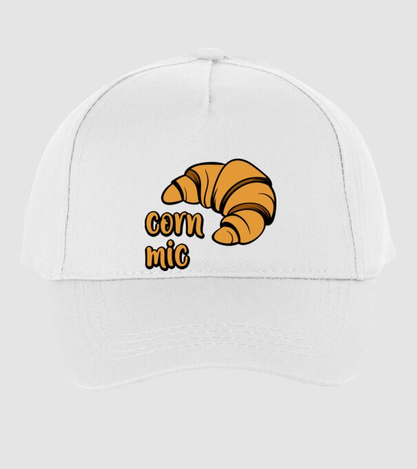 corn mic model alb pe tricou