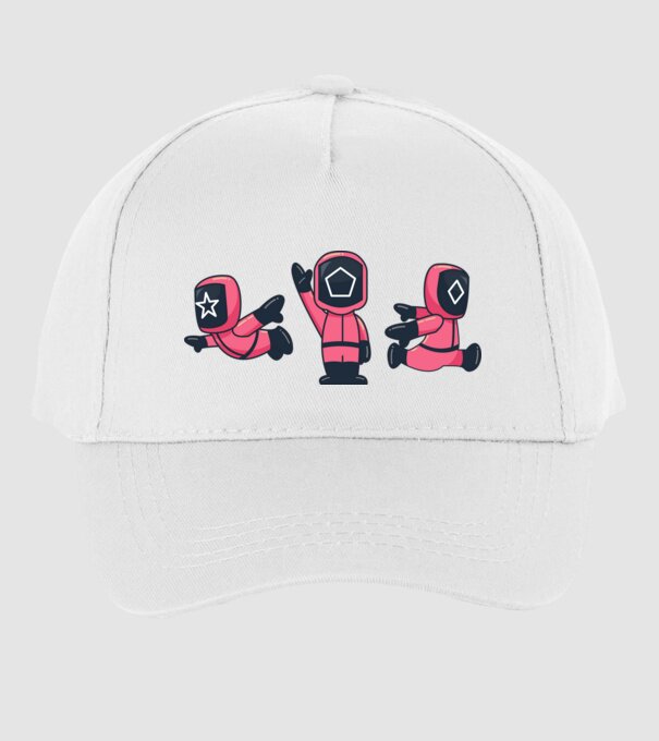 cute squid game toys model alb pe tricou