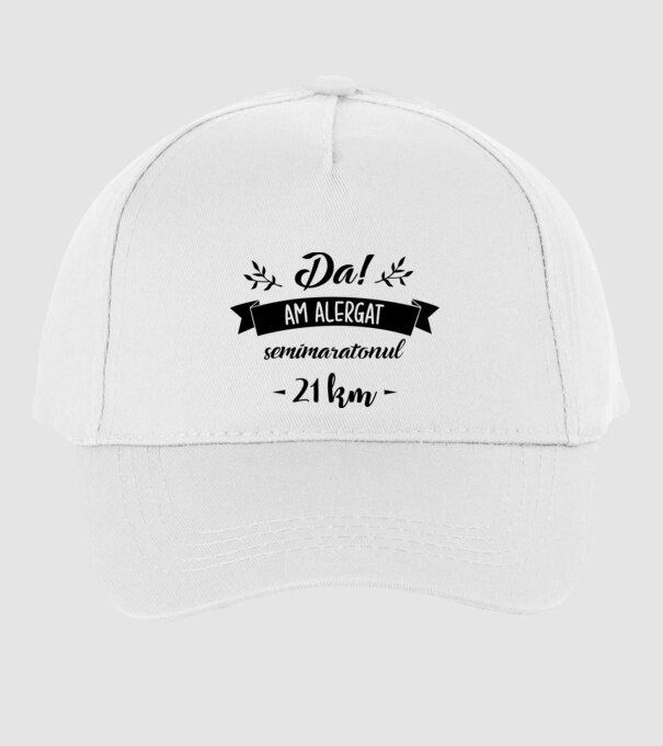 Da, am alergat semimaratonul - 21 km model alb pe tricou