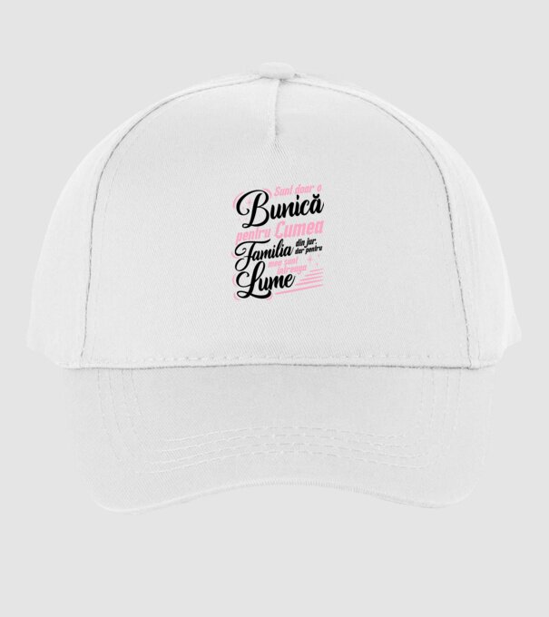 Sunt doar o bunică pentru lumea din jur, dar pentru familia mea sunt întreaga lume! model alb pe tricou