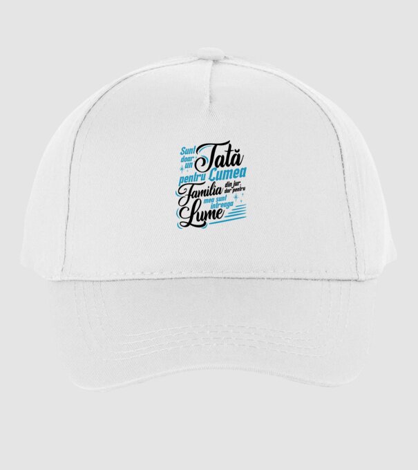 Sunt doar un tată pentru lumea din jur, dar pentru familia mea sunt întreaga lume! model alb pe tricou