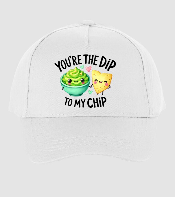 Dip to my Chip model alb pe tricou