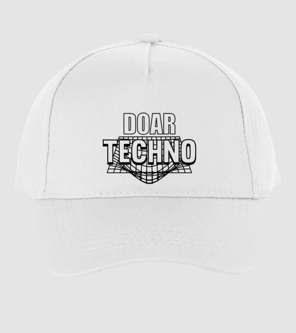 Doar techno model alb pe tricou