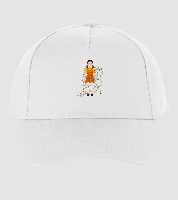 doll squid game model alb pe tricou