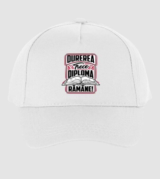 Durerea trece_diploma rămâne model alb pe tricou