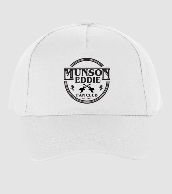 eddie munson fan club est 1983 model alb pe tricou