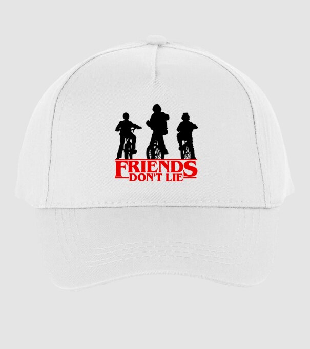 friends dont lie bicycle model alb pe tricou