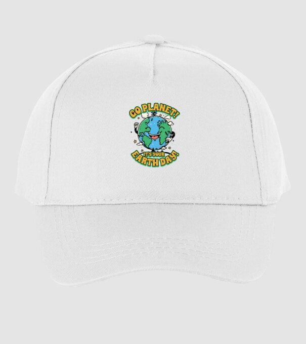 Go planet model alb pe tricou
