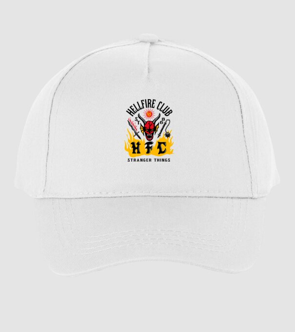 hellfire club 86 stranger things model alb pe tricou