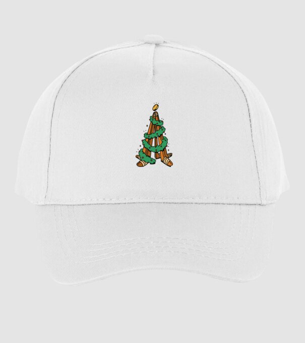 Hockey tree model alb pe tricou