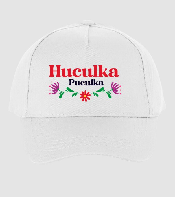 Huculka Puculka model alb pe tricou