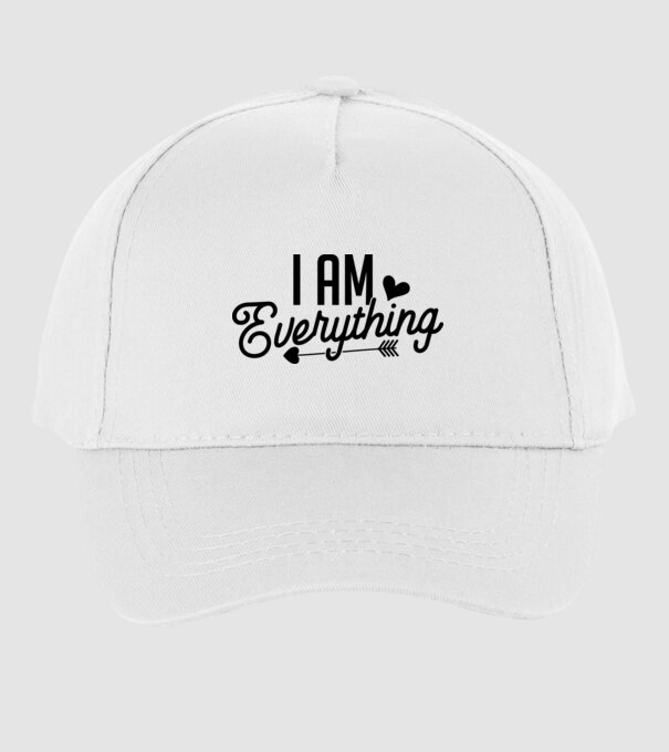 I am everything model alb pe tricou