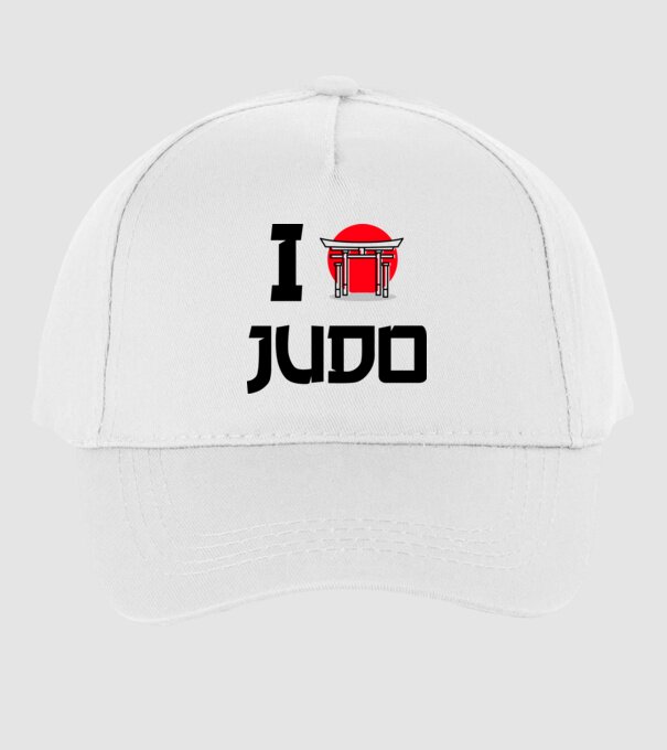 I love Judo model alb pe tricou