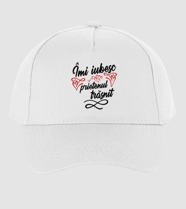 Îmi iubesc prietenul trăsnit model alb pe tricou