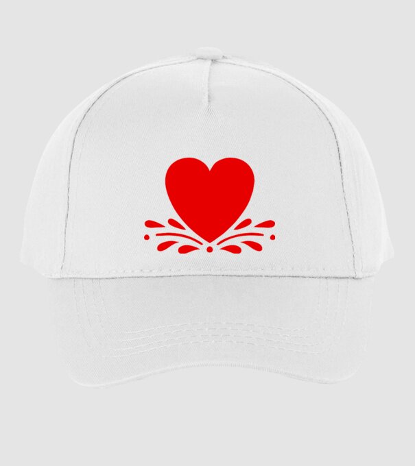 inimă Valentine model alb pe tricou