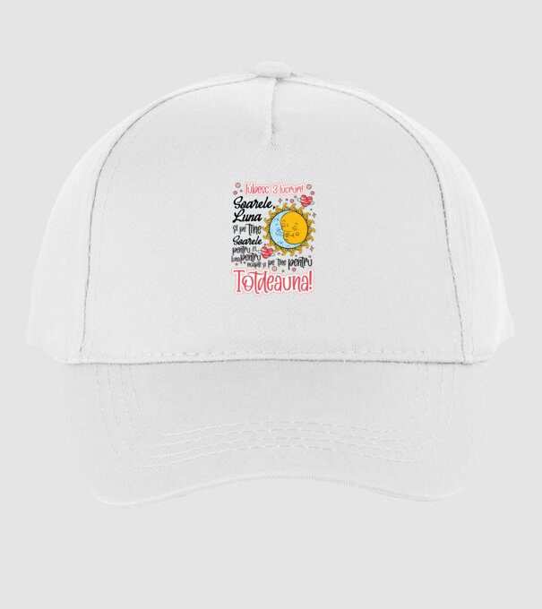 Iubesc 3 lucruri model alb pe tricou