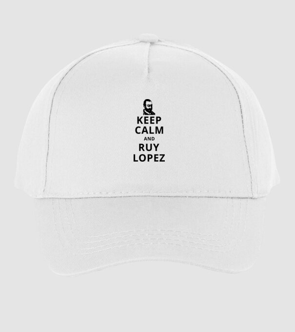 Keep Calm and Ruy Lopez v3 model alb pe tricou