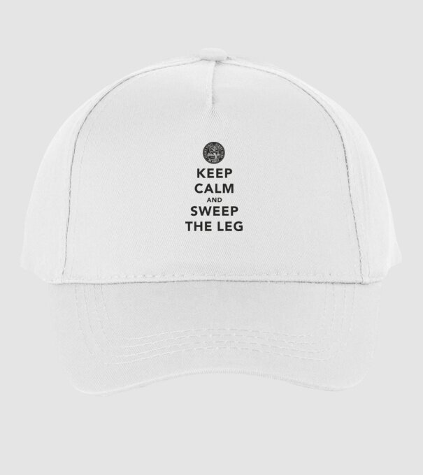 Keep calm and weep the leg cobra kai model alb pe tricou