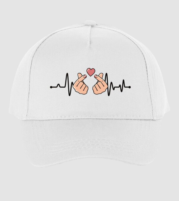 Kpop heartbeaT model alb pe tricou