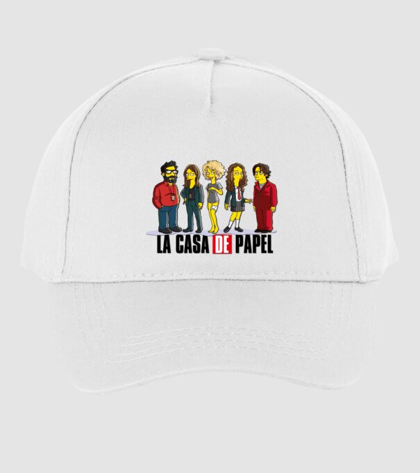 la casa de papel simpson model alb pe tricou