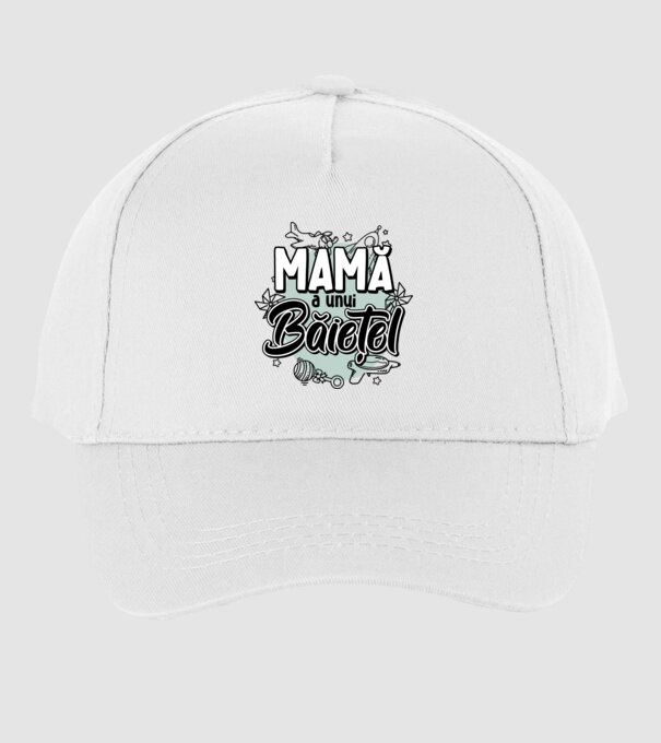 Mamă a unui băiețel model alb pe tricou