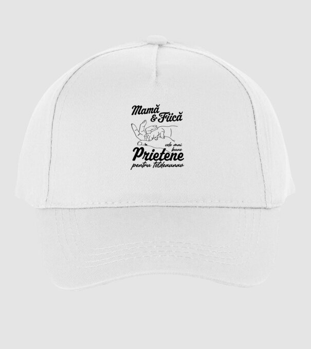 Mamă & fiică - cele mai bune prietene pentru totdeauna model alb pe tricou