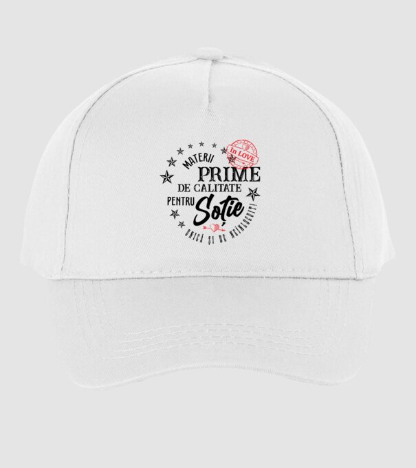 Materii prime de calitate pentru soție model alb pe tricou