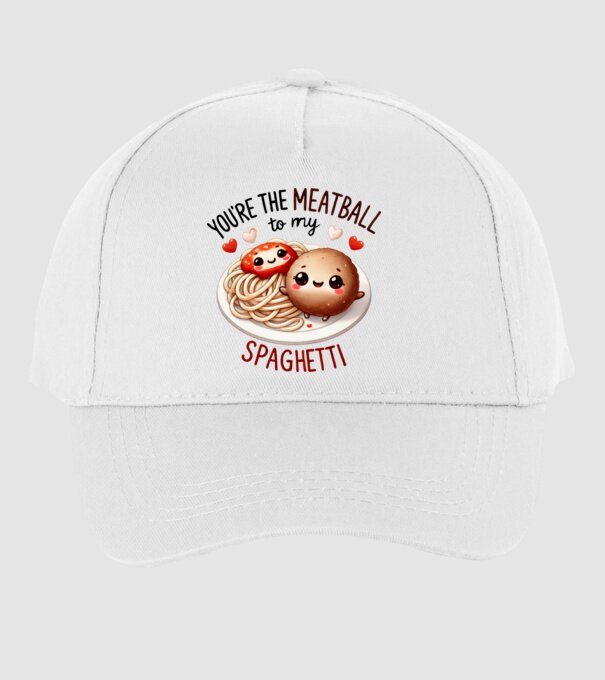 Meatball to my Spaghetti model alb pe tricou