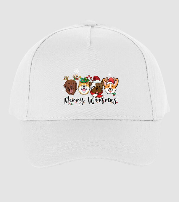 Merry woofmas 2 model alb pe tricou