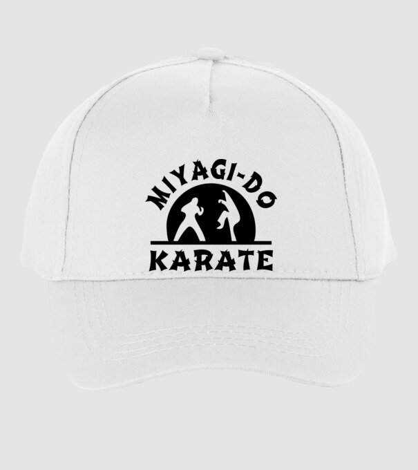 Miyagi-do karate black model alb pe tricou