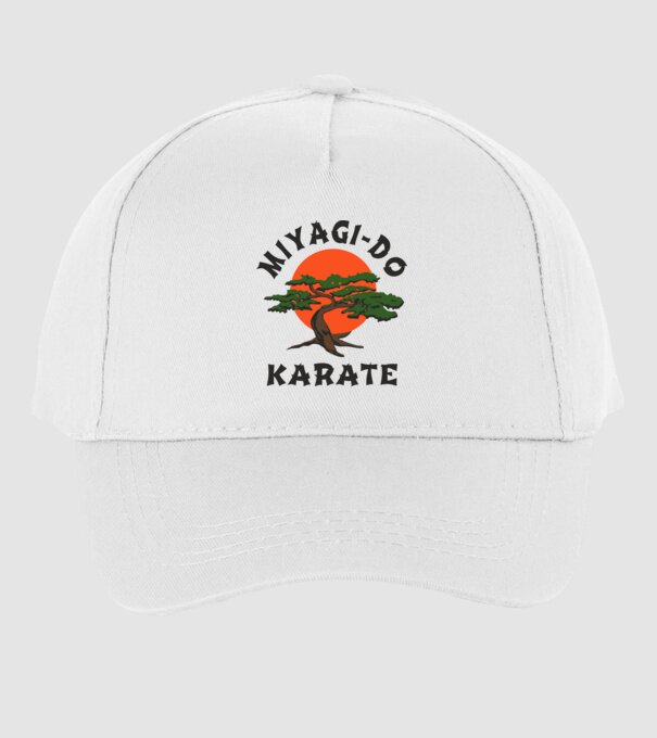 Miyagi-do karate cobra kai model alb pe tricou