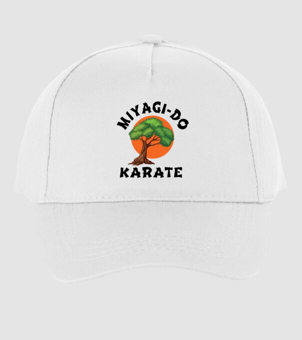Miyagi-do karate logo model alb pe tricou