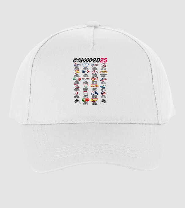 MOTOGP 25 CALENDAR alb model alb pe tricou