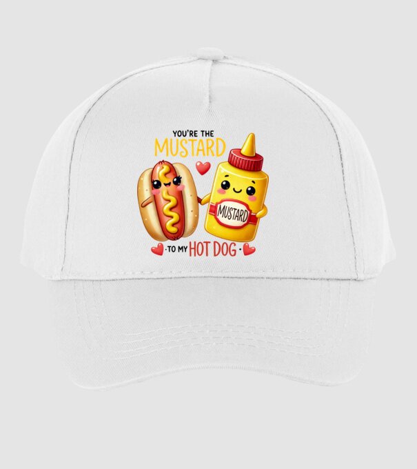 Mustard to my Hot Dog model alb pe tricou