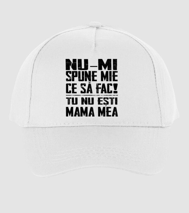 ne-mondd-meg-mit-csinaljak-ANYA-FEKETE-RO model alb pe tricou